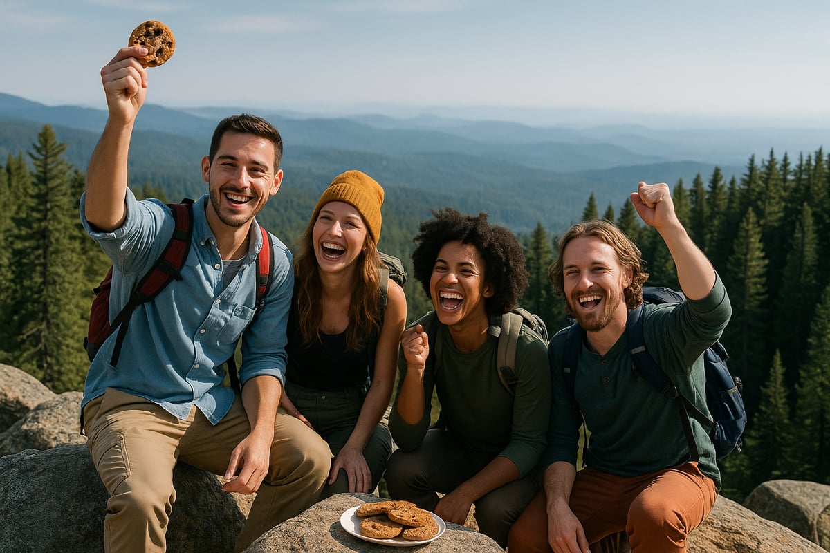 Cloud Cookies with mountain backdrop